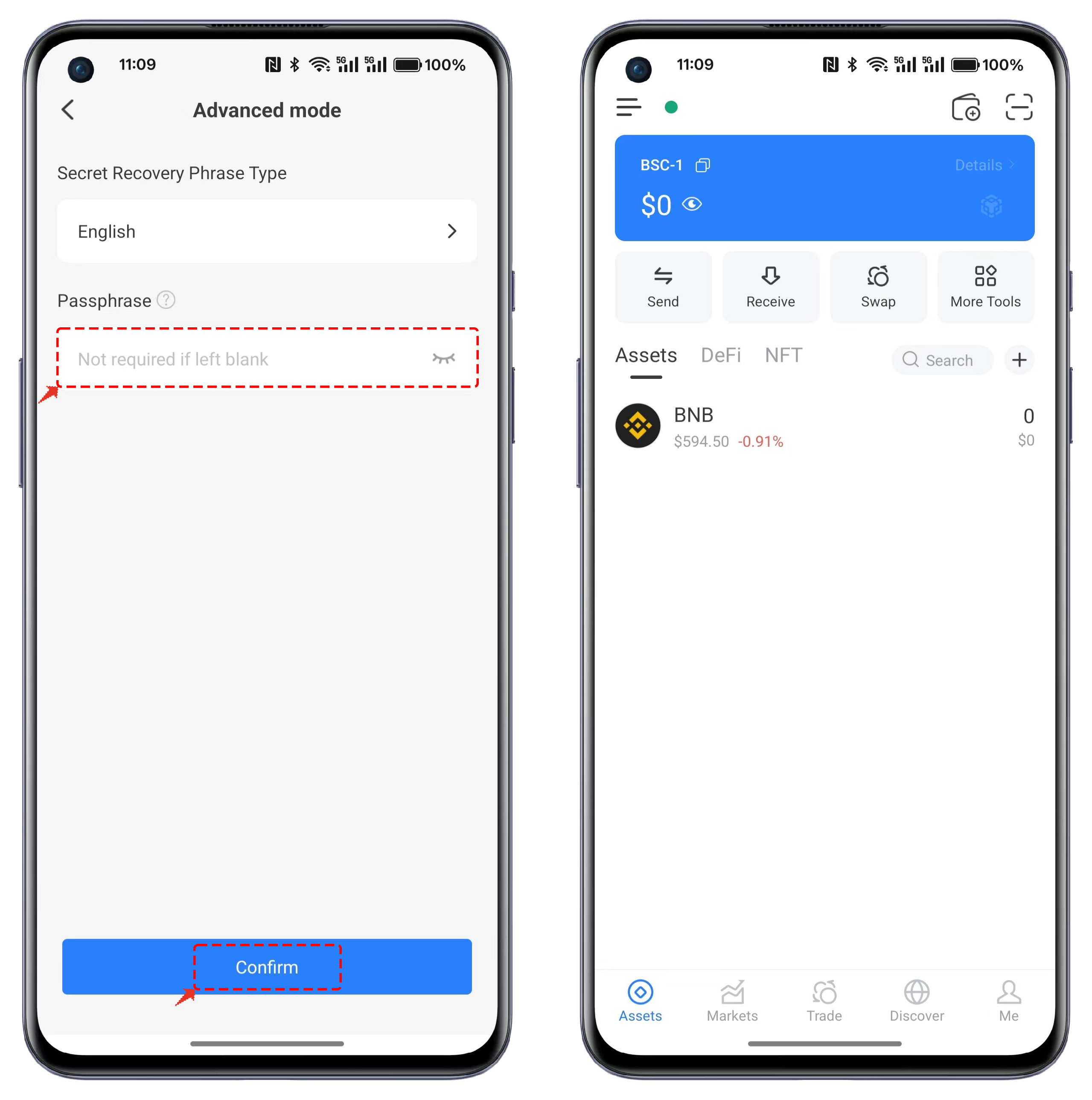 Enter passphrase (If Applicable)
